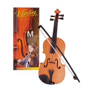 Kid’s Toy Violin with 4 Adjustable Strings and Bow - Musical Sounds- Realistic-Looking Instrument for Learning Classical Music by Hey! Play!